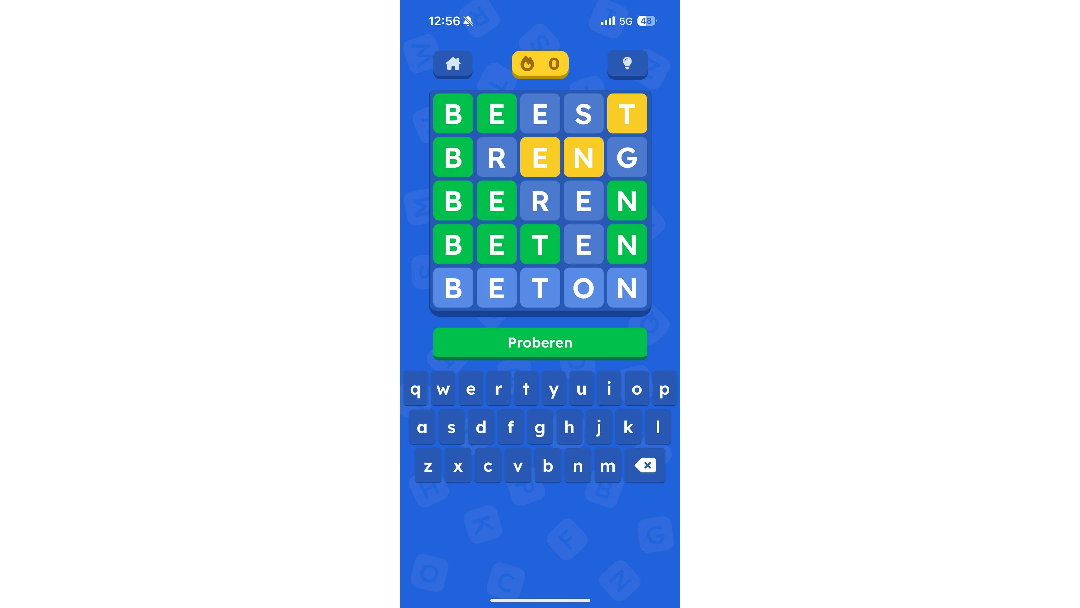 Probeer in zo min mogelijk beurten het juiste woord uit te vogelen met Lingo Streaks.