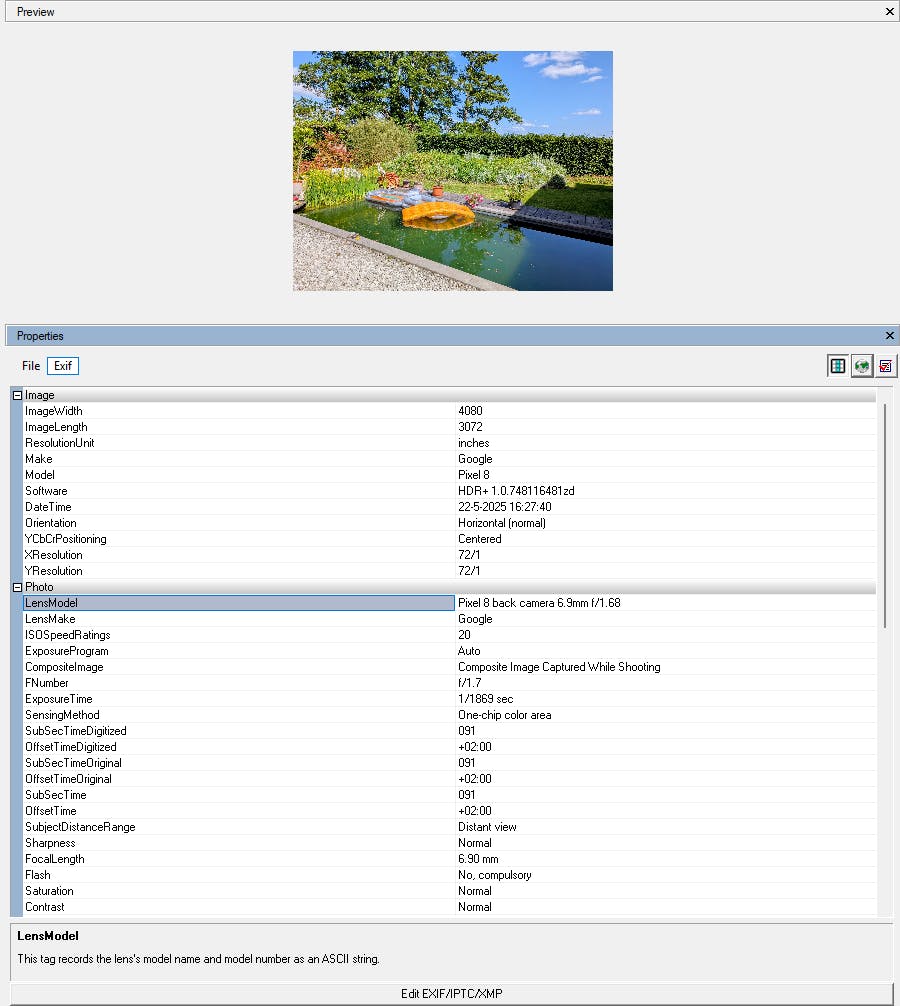 Metadata bevatten vaak interessante informatie over een bestand.