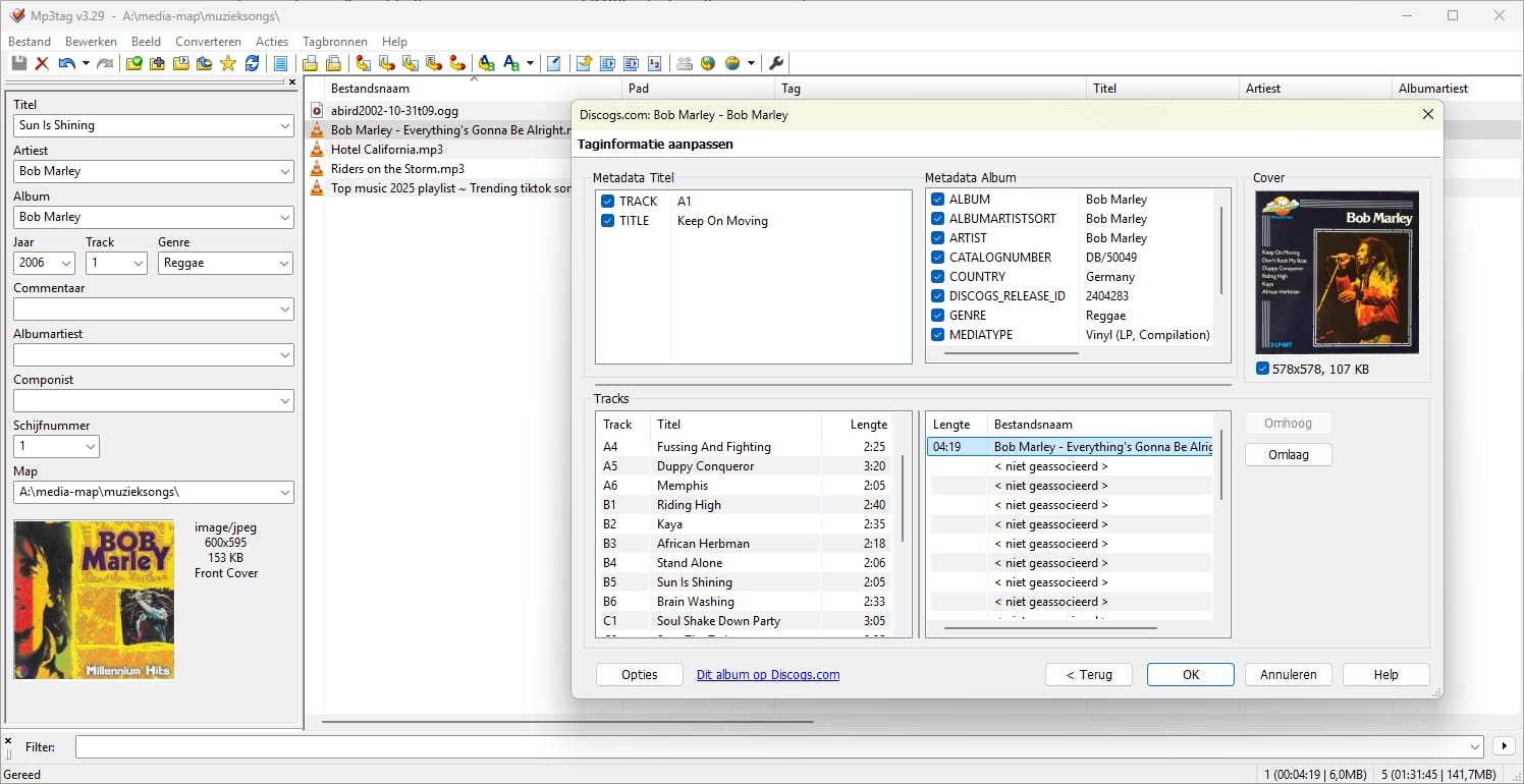 Je kunt metadata handmatig aanpassen, maar ook online bronnen ter hulp roepen.