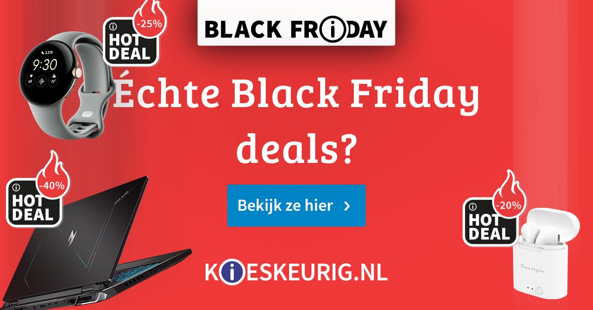 Black Friday 2025 is begonnen: vind de beste deals op Kieskeurig.nl
