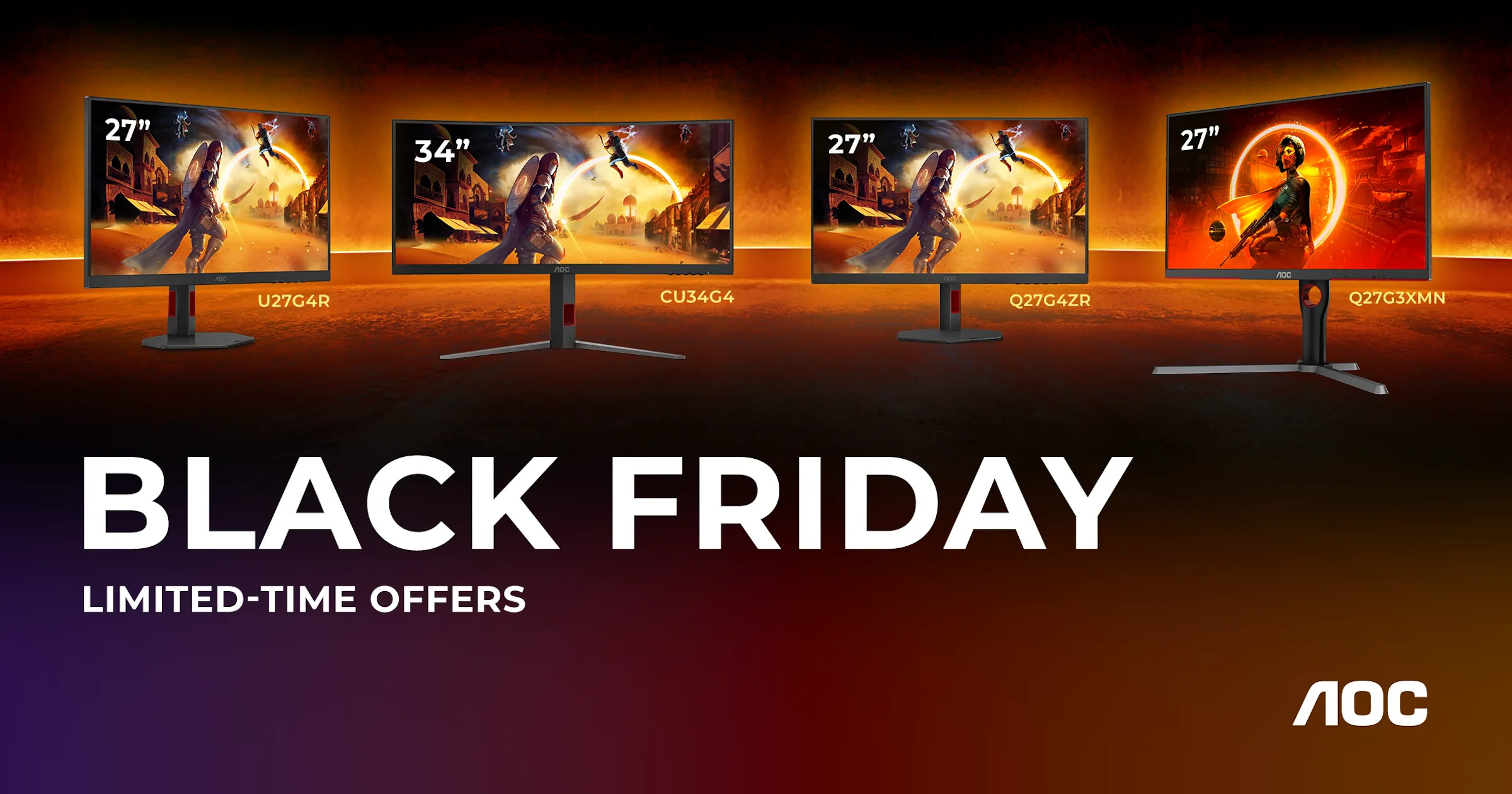 AOC komt met breed aanbod nieuwe gaming-monitoren voor Black Friday