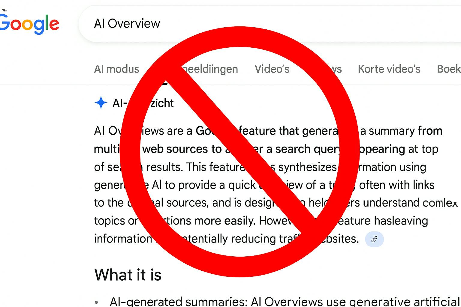 Geen zin in AI-reacties van Google? Zo krijg je weer echte zoekresultaten