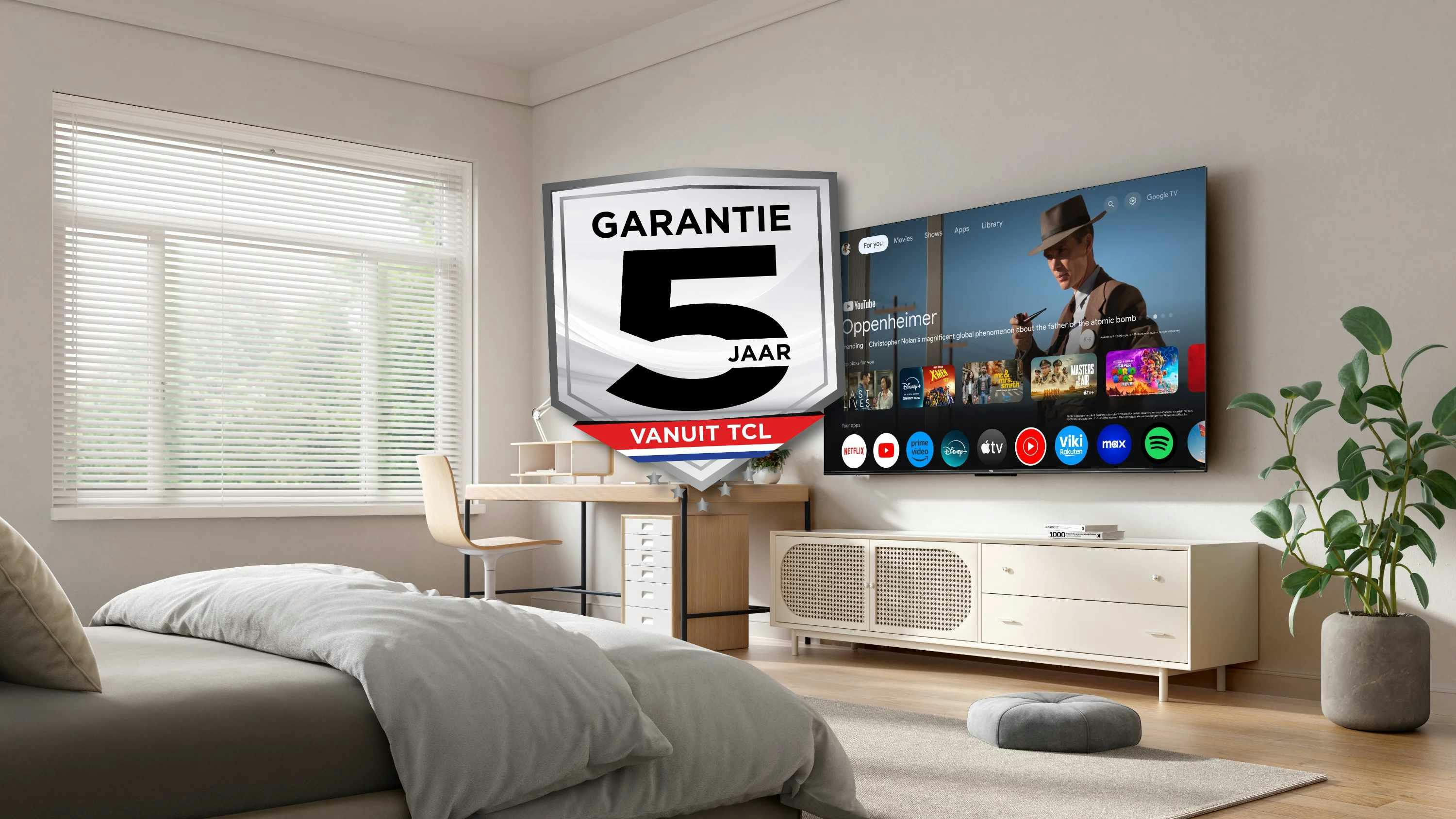 TCL komt met vijf jaar fabrieksgarantie op geselecteerde televisies in Nederland