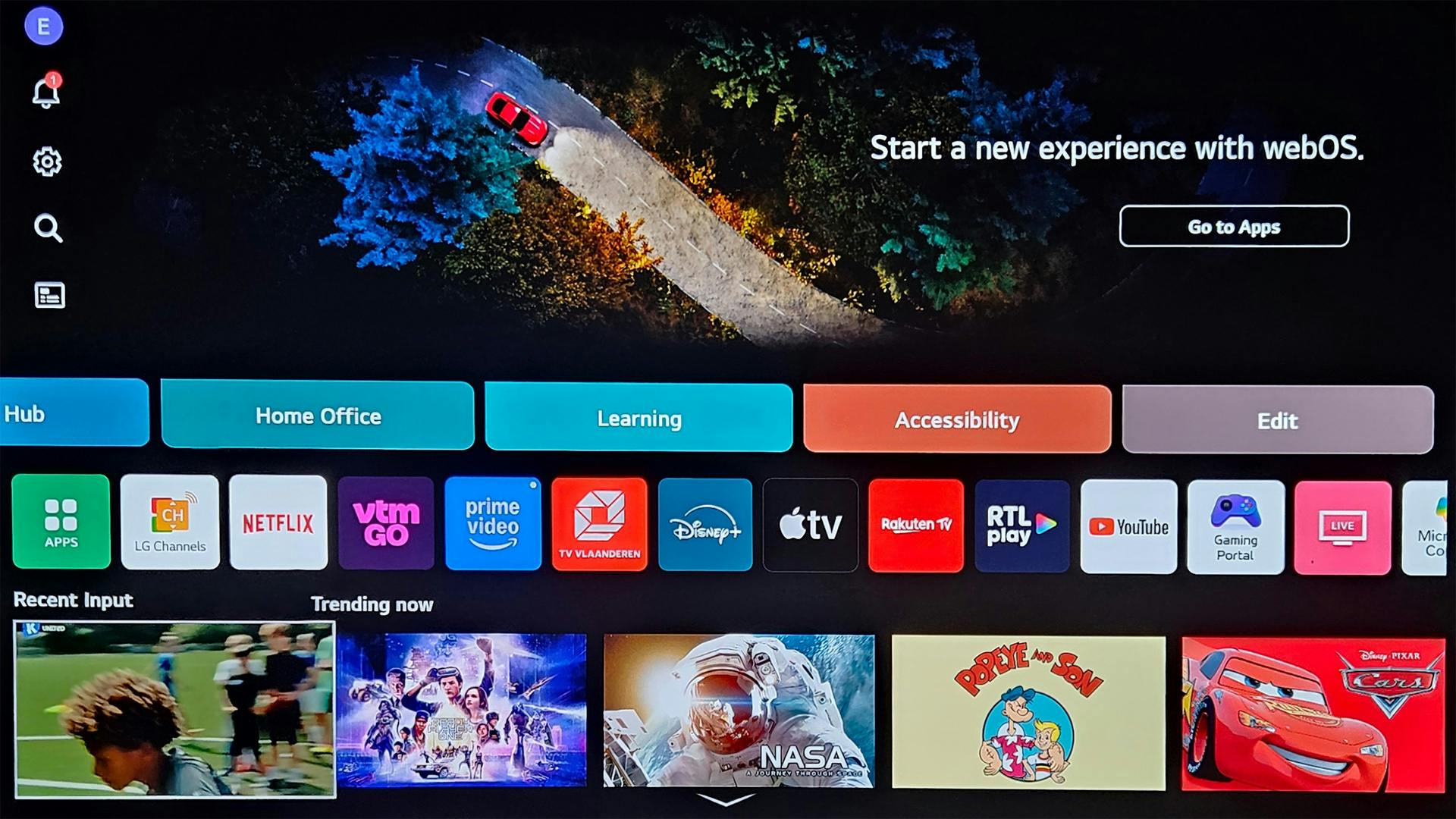 WebOS 25 op de LG OLED65C54LA
