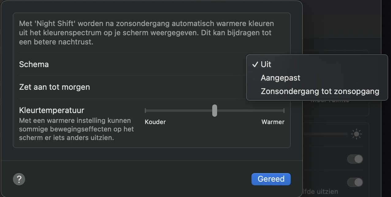 Krijg je vooral ‘s avonds last van je ogen? Dan komt Night Shift goed van pas.