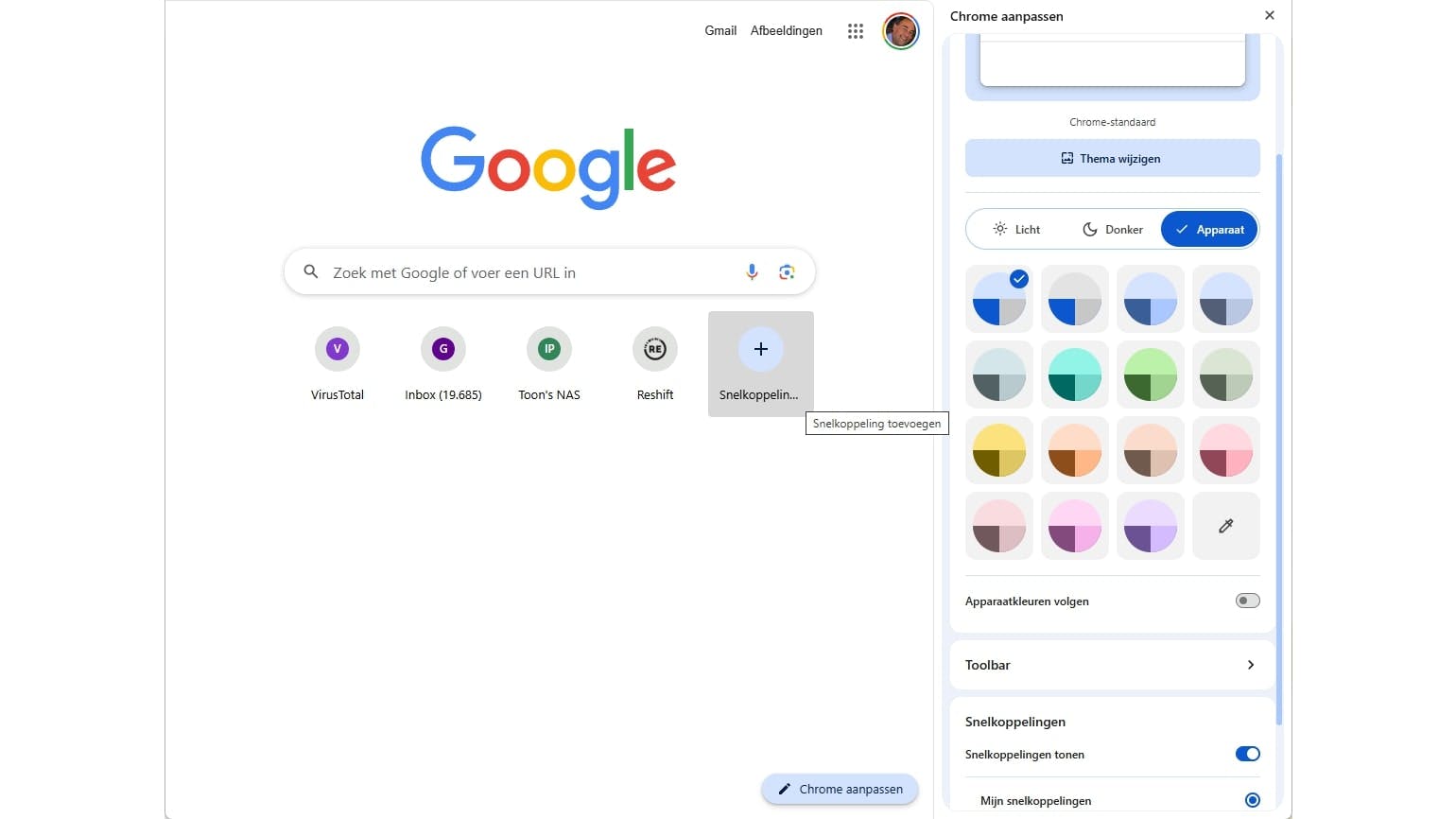 De aanpassingsmogelijkheden voor een nieuw tabblad in Chrome zijn nogal beperkt.
