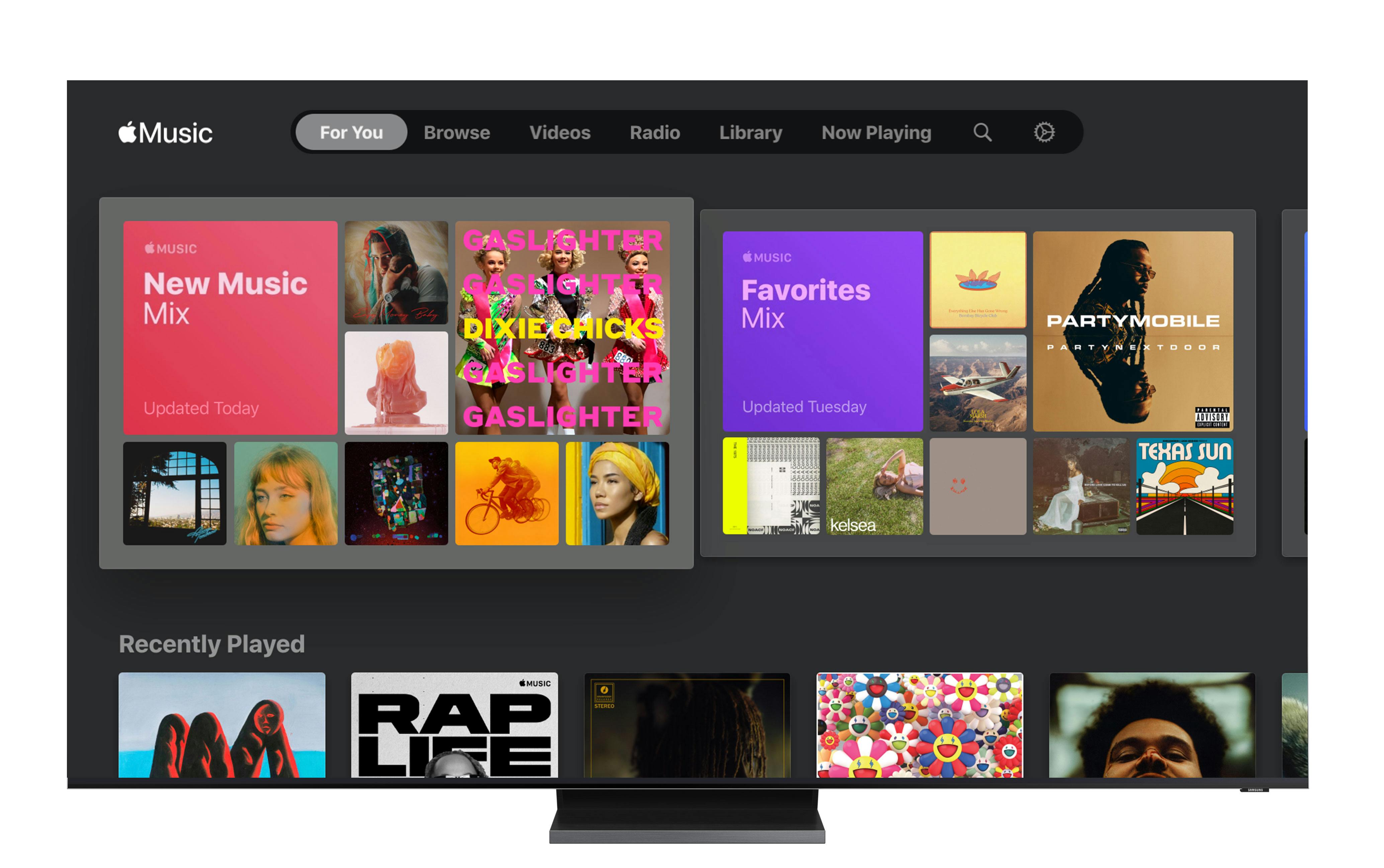 Apple Music stelt een app beschikbaar voor smart-tv's van Samsung.