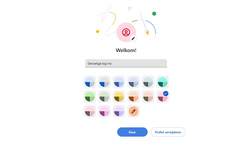 Overweeg een afzonderlijk browserprofiel voor privacygevoelige online diensten.