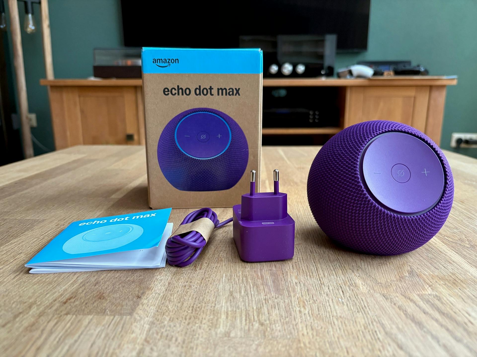 Wifi-speaker, voedingsadapter en handleiding