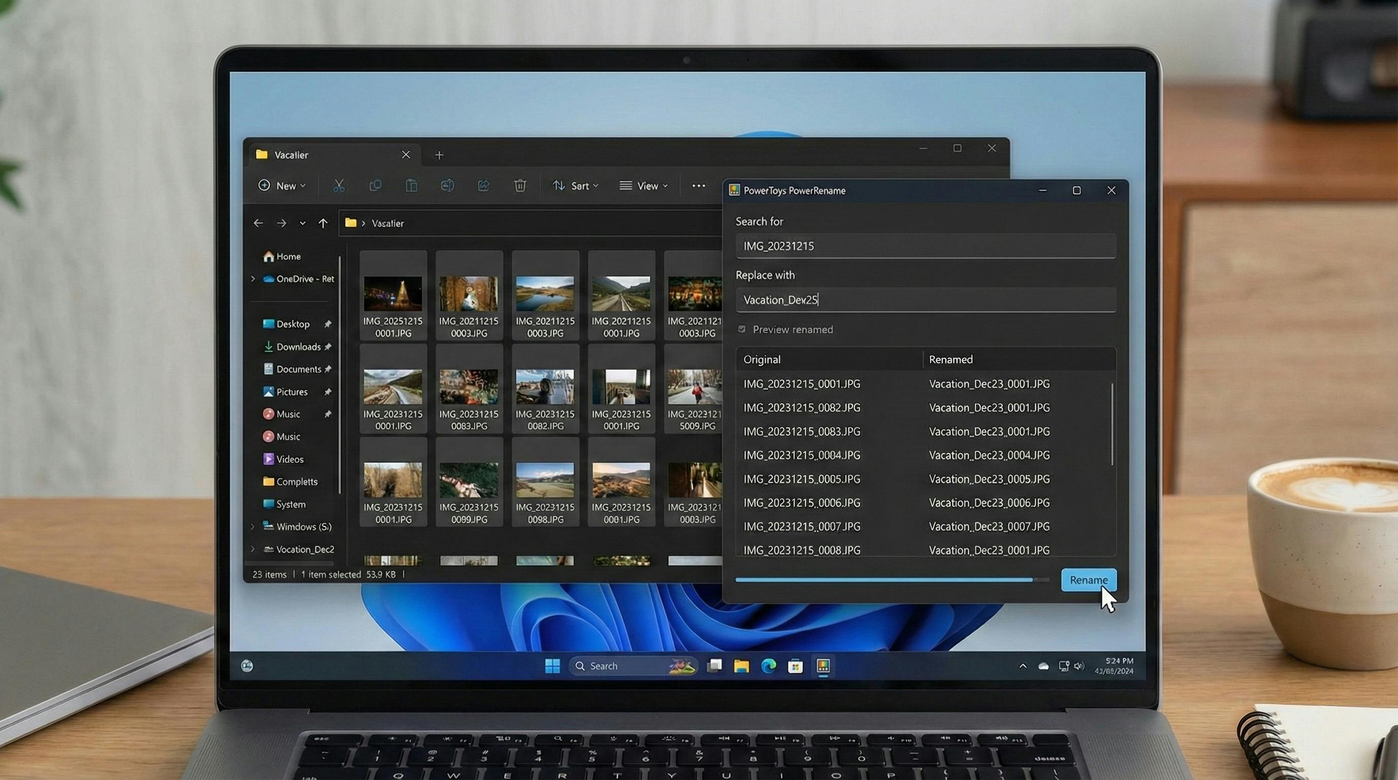 Bestandsnamen in bulk wijzigen? Maak kennis met PowerRename uit Power Toys