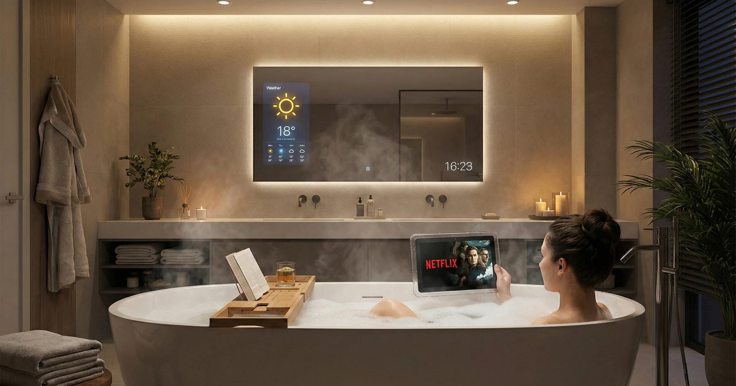 Netflixen in bad en het weerbericht op je spiegel: 18x de leukste tech voor de badkamer