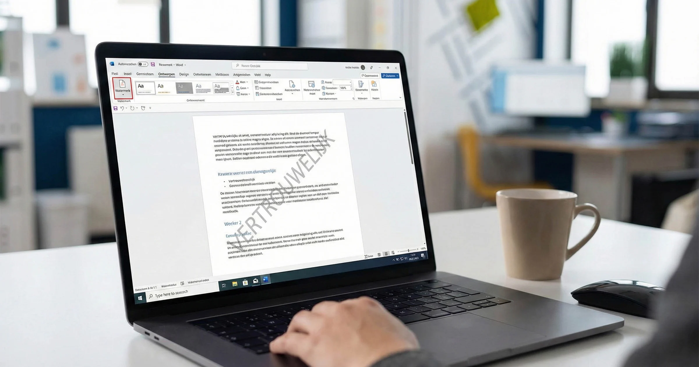 Document beschermen in Word: zo voeg je een watermerk toe