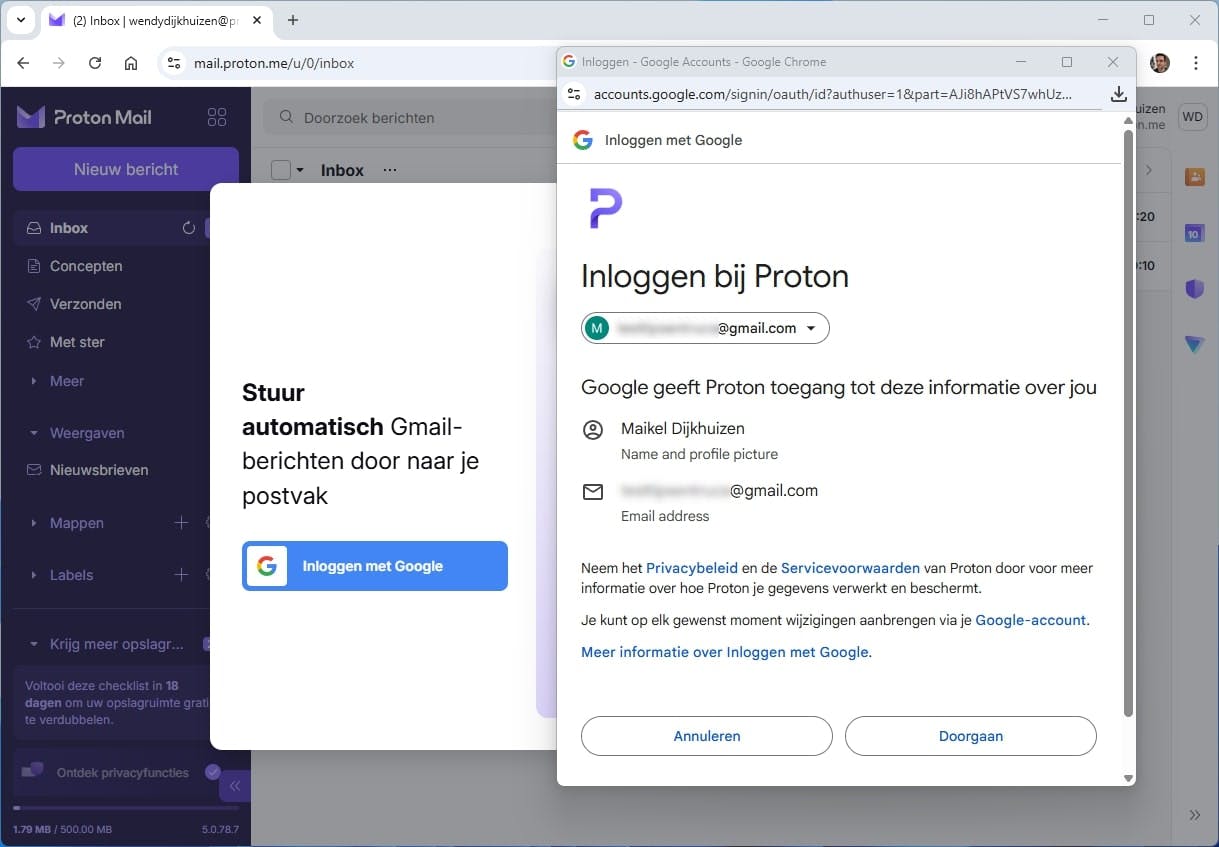 Koppel jouw Gmail-account aan Proton Mail en mis nooit een bericht.