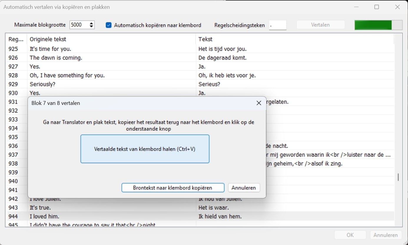 Met wat kopieer- en plakwerk kom je ook vrij snel tot een goede vertaling.