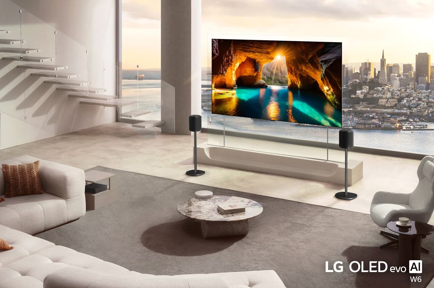 CES 2026: LG OLED evo W6 Wallpaper TV is 9 mm dun en is 'true wireless' met Zero Connect Box
