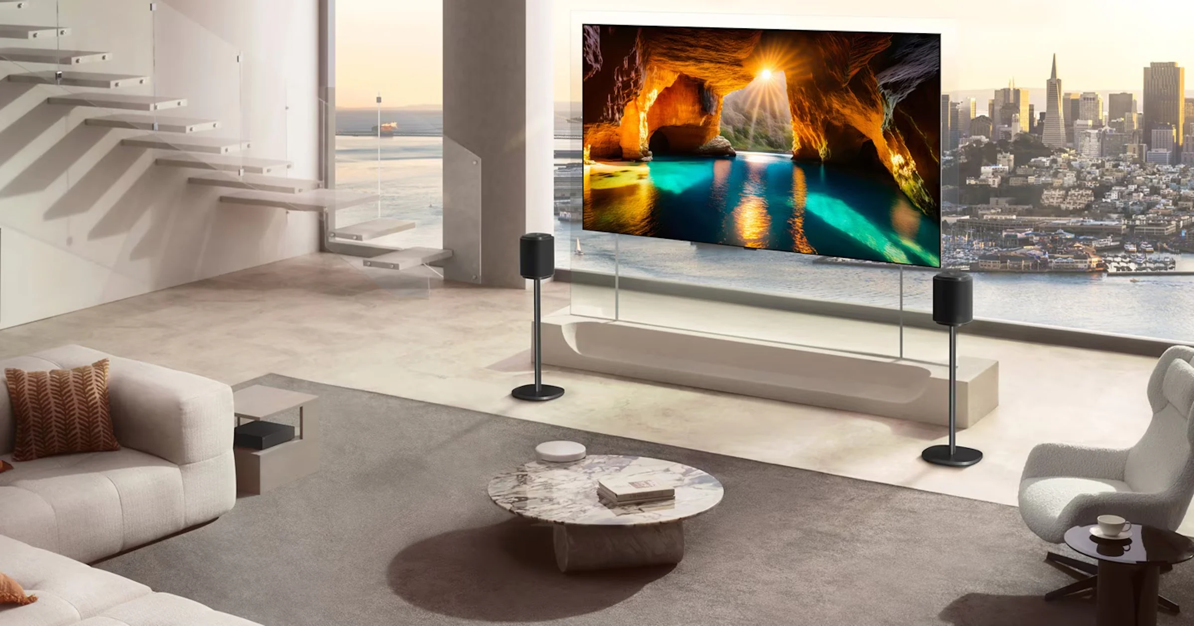 CES 2026: LG OLED evo W6 Wallpaper TV is 9 mm dun en is 'true wireless' met Zero Connect Box