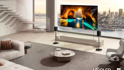 CES 2026: LG OLED evo W6 Wallpaper TV is 9 mm dun en is 'true wireless' met Zero Connect Box