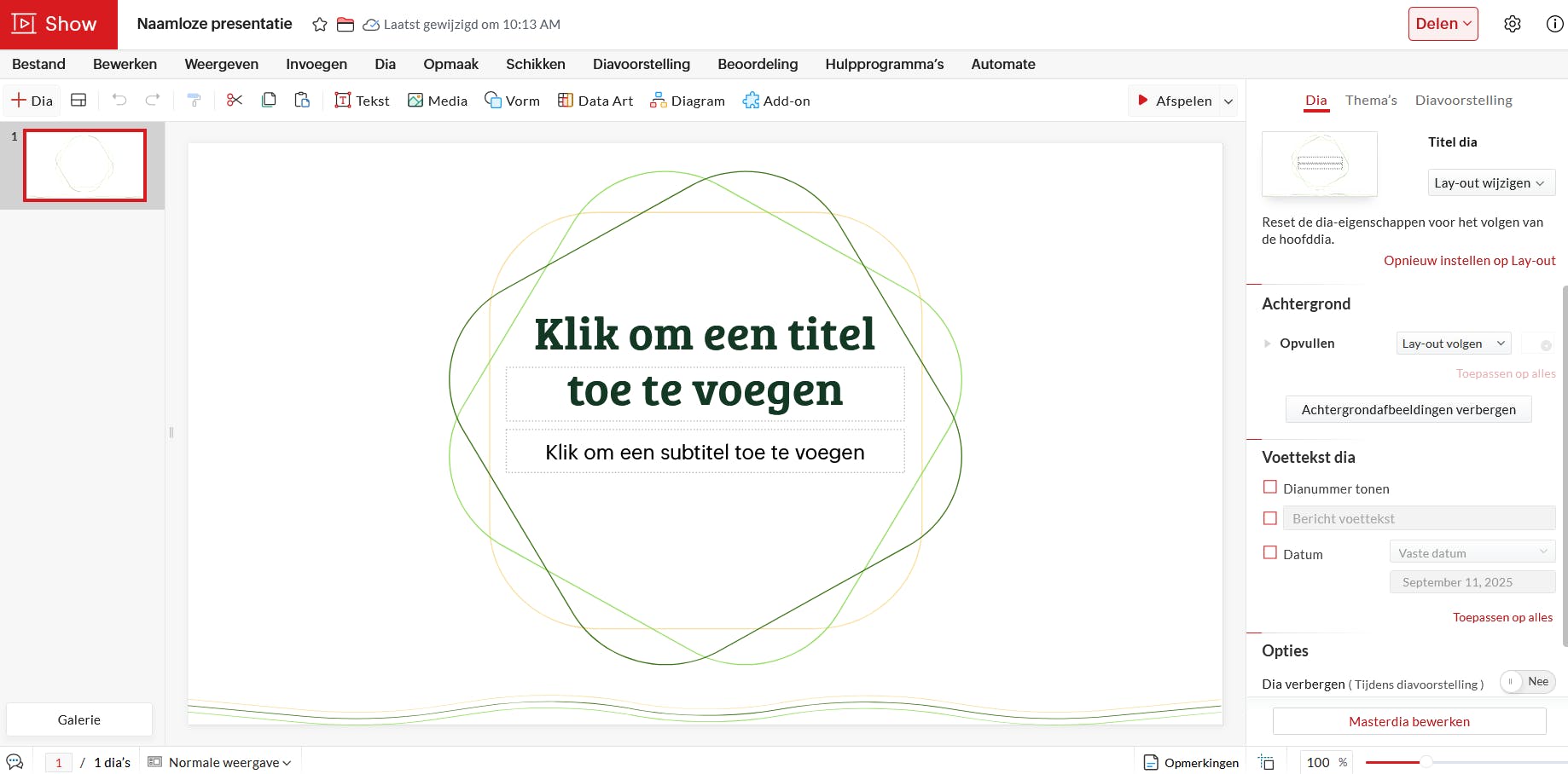 Zoho biedt ook een PowerPoint-alternatief met veel mogelijkheden.