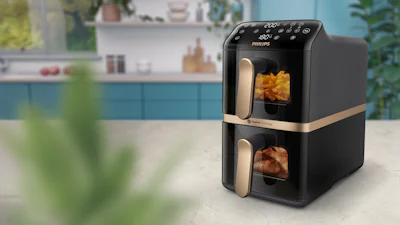 Nieuwe Philips Airfryer Dual Stacked 4000 bespaart bijna de helft aan ruimte op het aanrecht