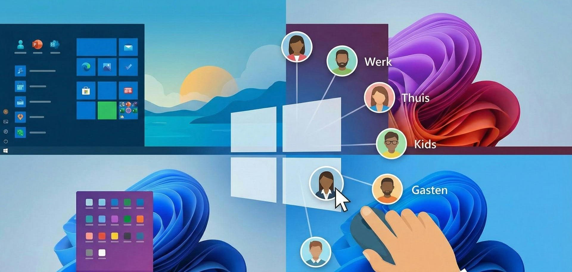 Accountbeheer in Windows: iedereen zijn eigen omgeving