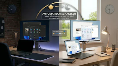 Zo laat je Windows automatisch wisselen tussen licht en donker