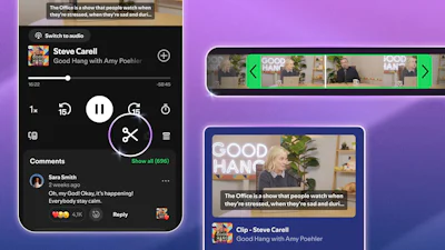 Spotify-leden kunnen fragmenten van podcasts opslaan en delen
