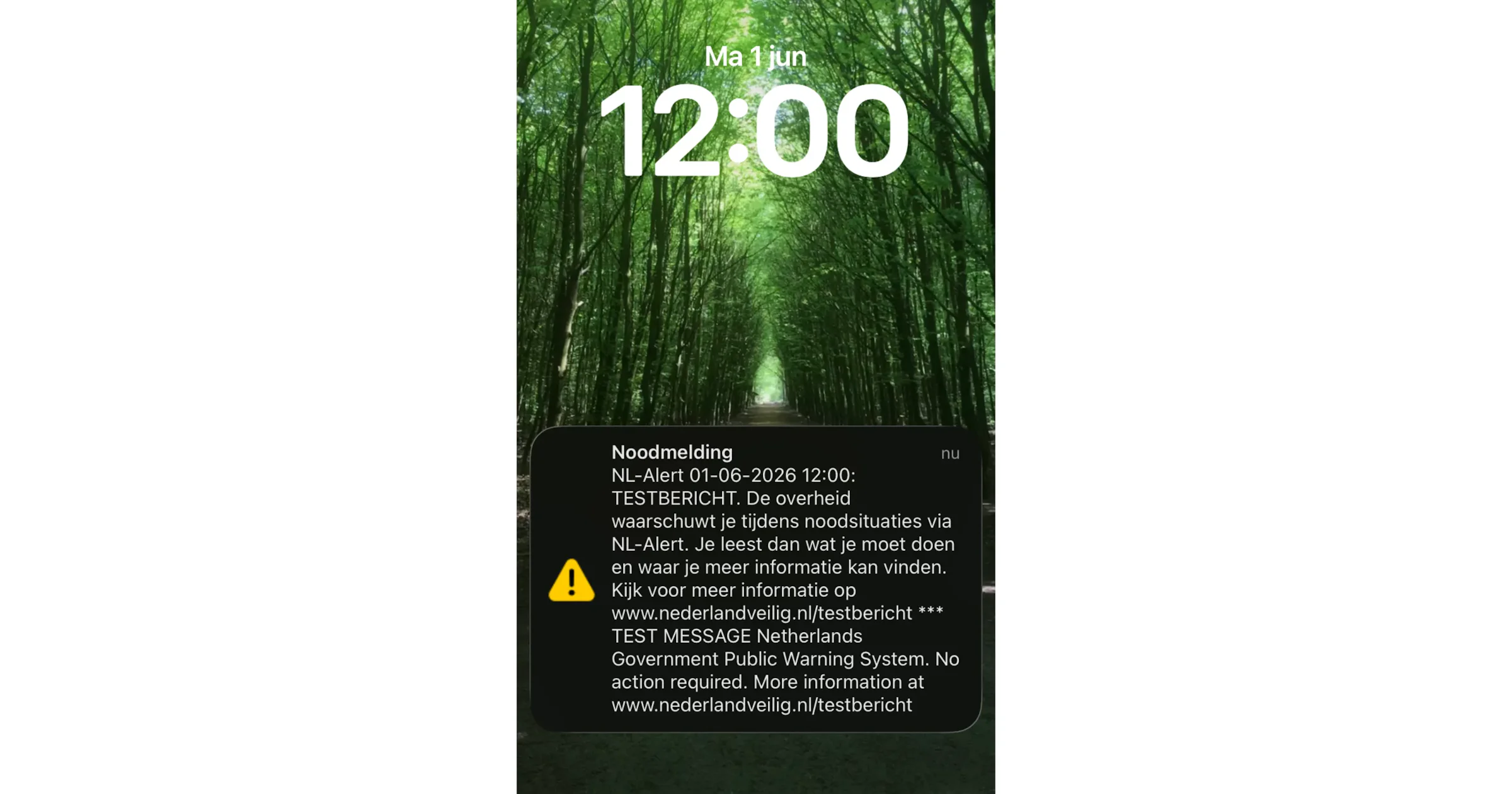 Vandaag om 12 uur een NL-Alert: niet schrikken (maar wél even je koptelefoon af)