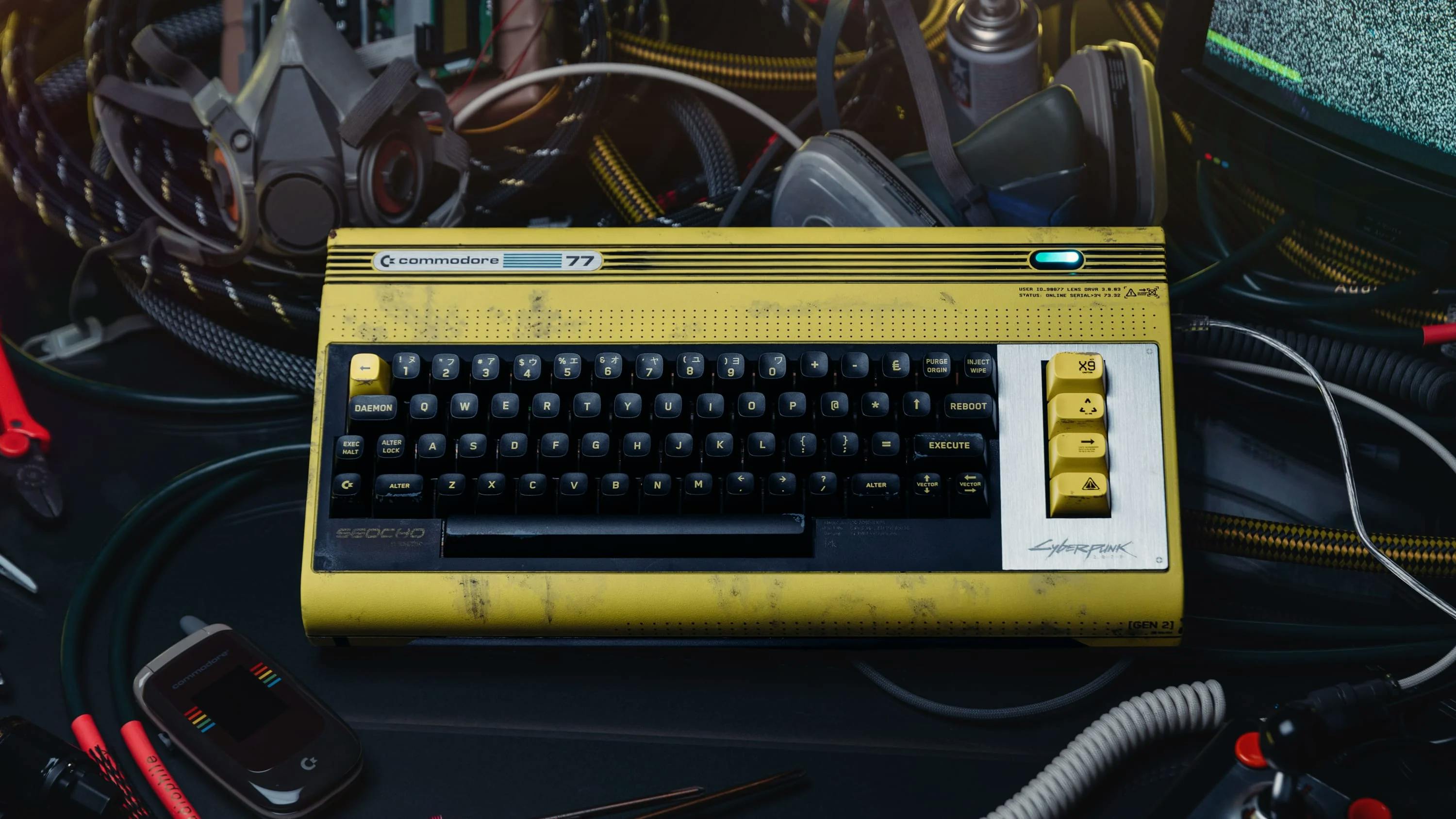 De Commodore 77 is een C64 in een Cyberpunk 2077-jasje