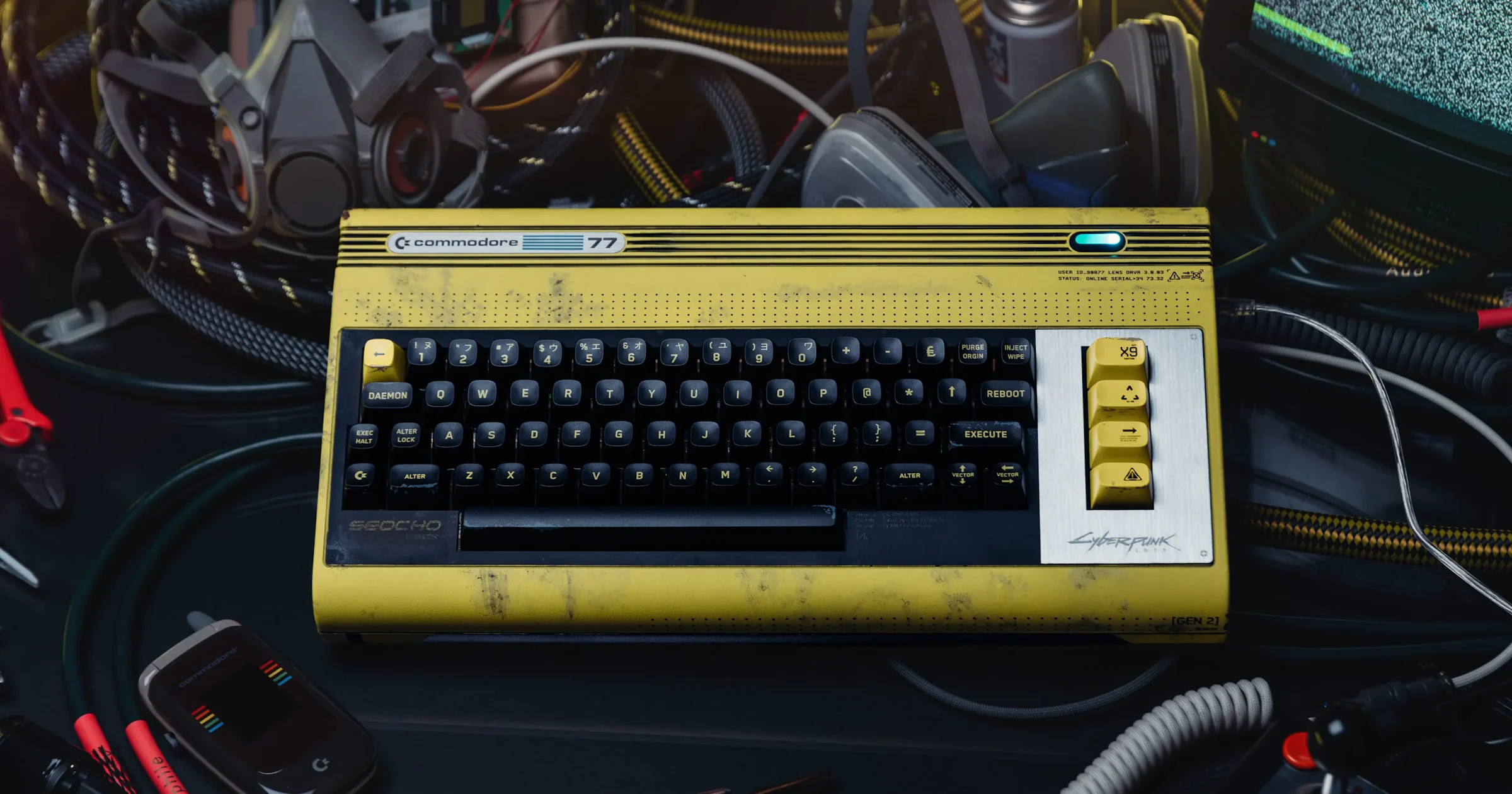 De Commodore 77 is een C64 in een Cyberpunk 2077-jasje