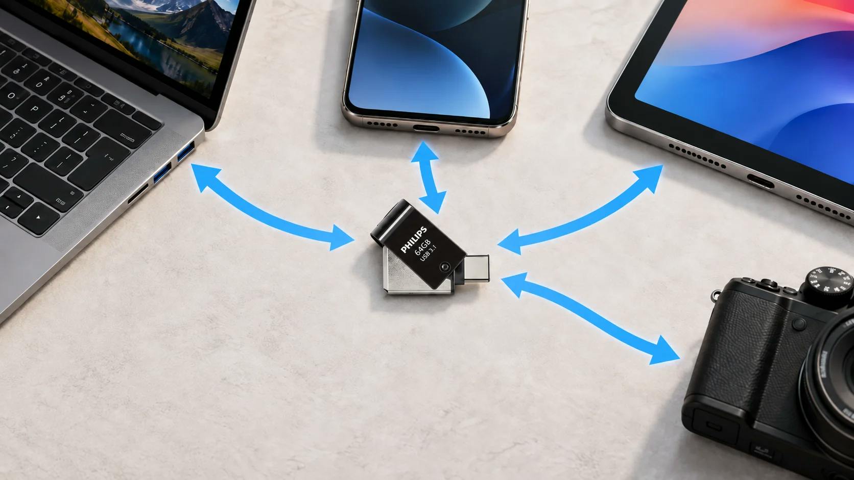 Maak kans op een handige Philips usb-stick met usb-a én usb-c