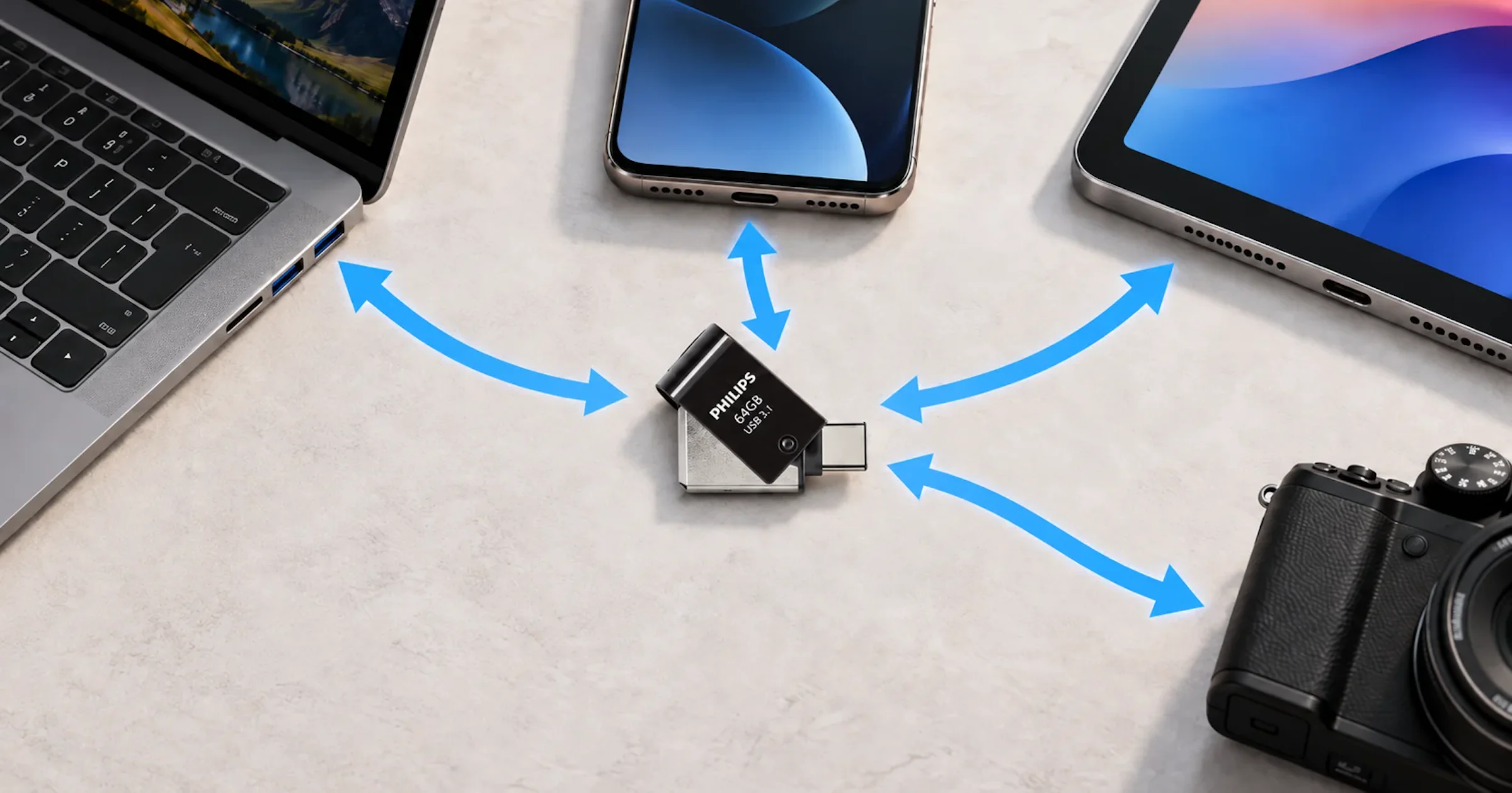 Maak kans op een handige Philips usb-stick met usb-a én usb-c
