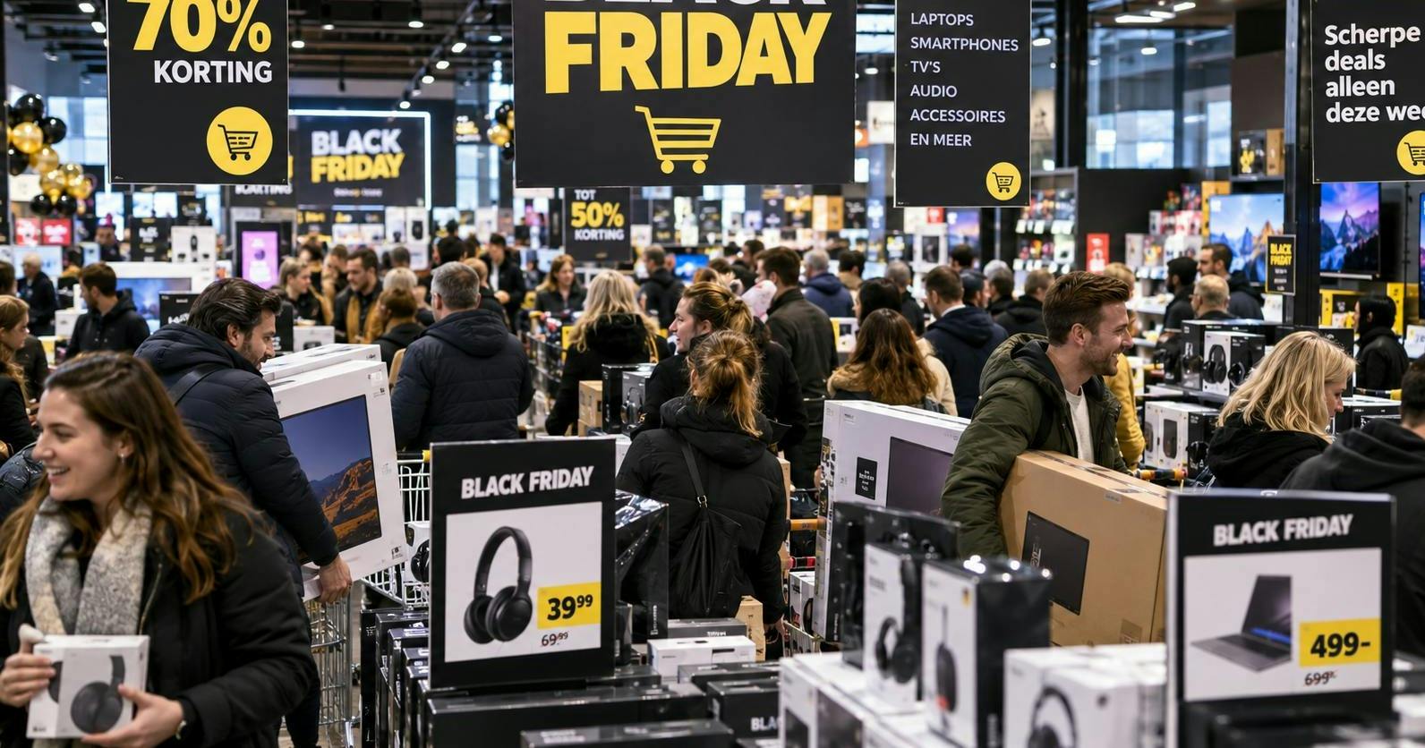 Nederlanders wachten nauwelijks op Black Friday-aanbiedingen: elektronica wordt later gekocht