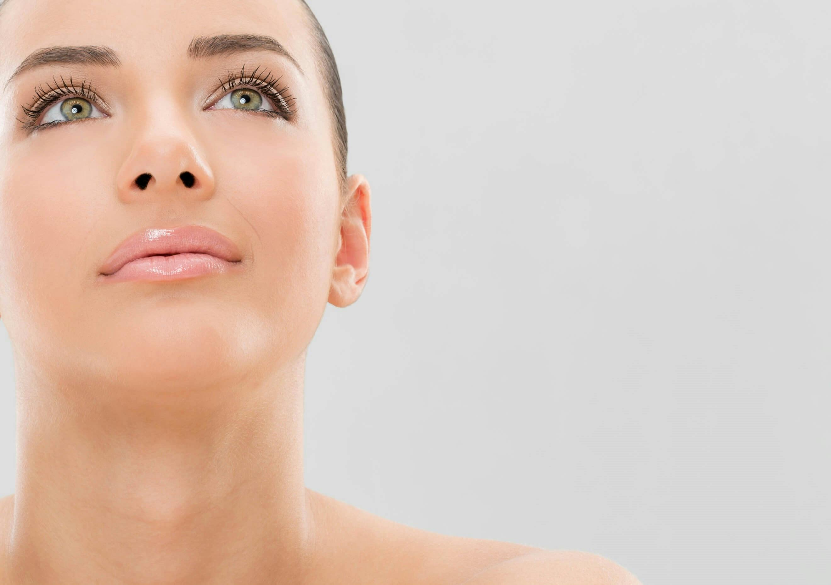 Close-up of woman with clear skin