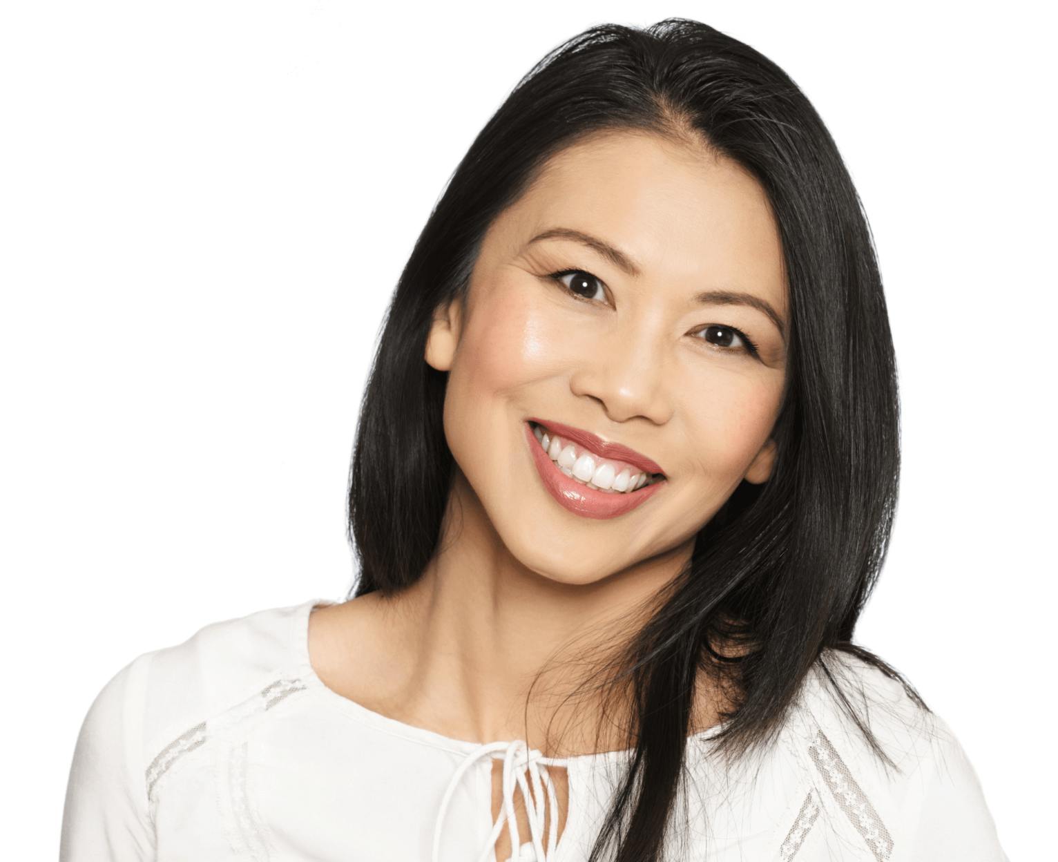 Asian woman smiling at camera
