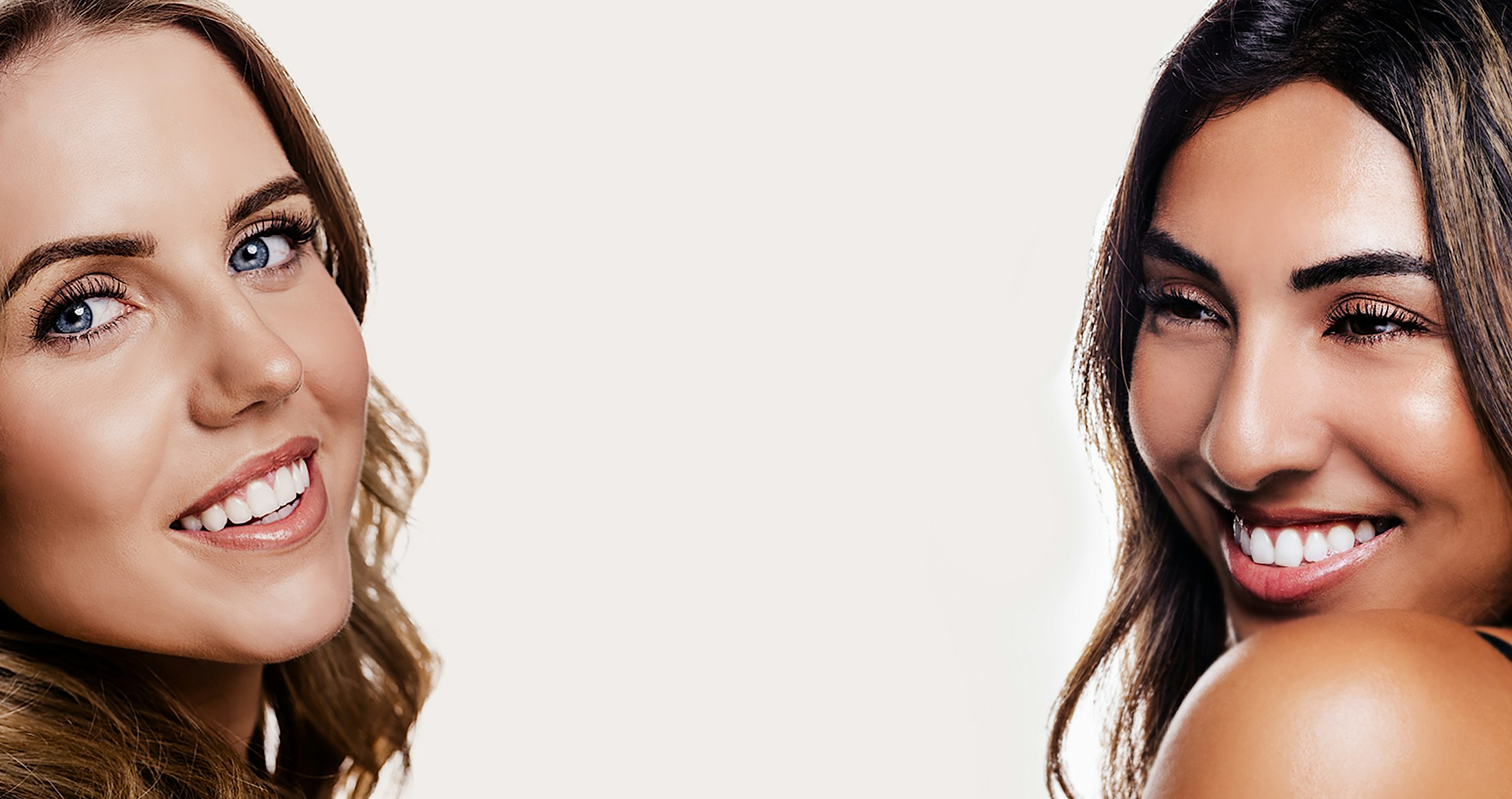 two women smiling