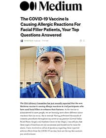The COVID-19 Vaccine Is Causing Allergic Reactions For Facial Filler Patients, Your Top Questions Answered