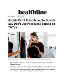 Aspirin Can’t Treat Acne, So Experts Say Don’t Use Face Mask Touted On Tiktok