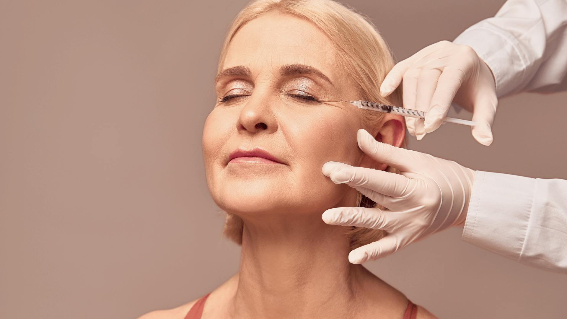 Woman getting botox injection