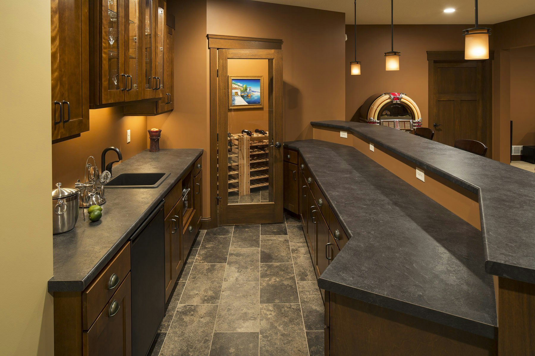 Other Rooms cabinets gallery photo featuring a Lincoln, Maple, Harvest finished product.