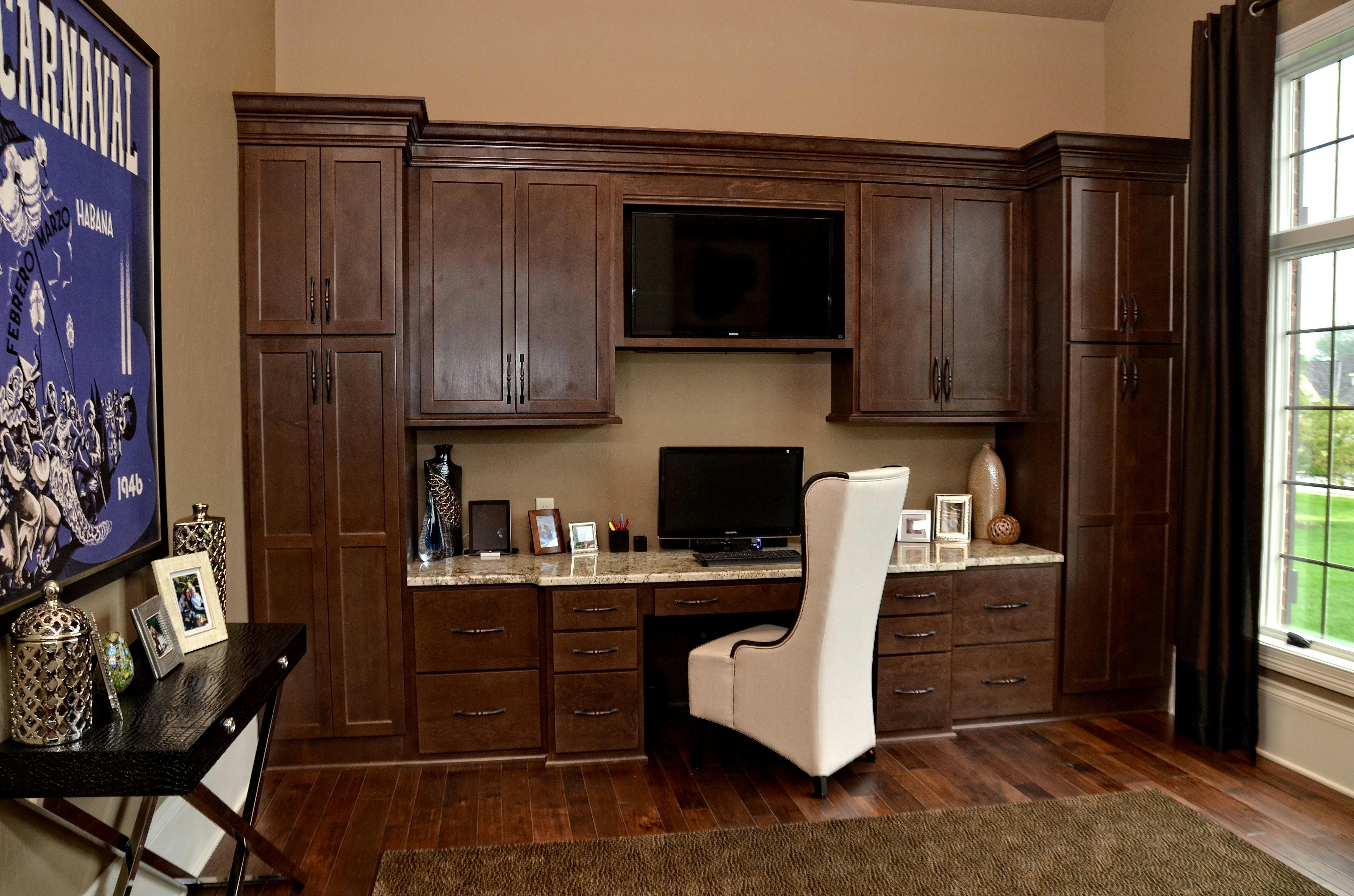 Other Rooms cabinets gallery photo featuring a Lancaster, Maple, Auburn finished product.