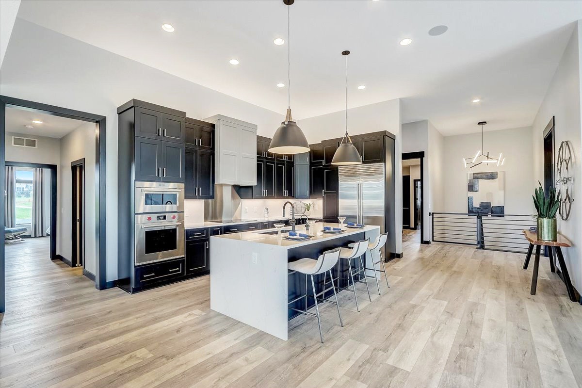 Kitchens cabinets gallery photo featuring a London, Maple, Mist + Java finished product.