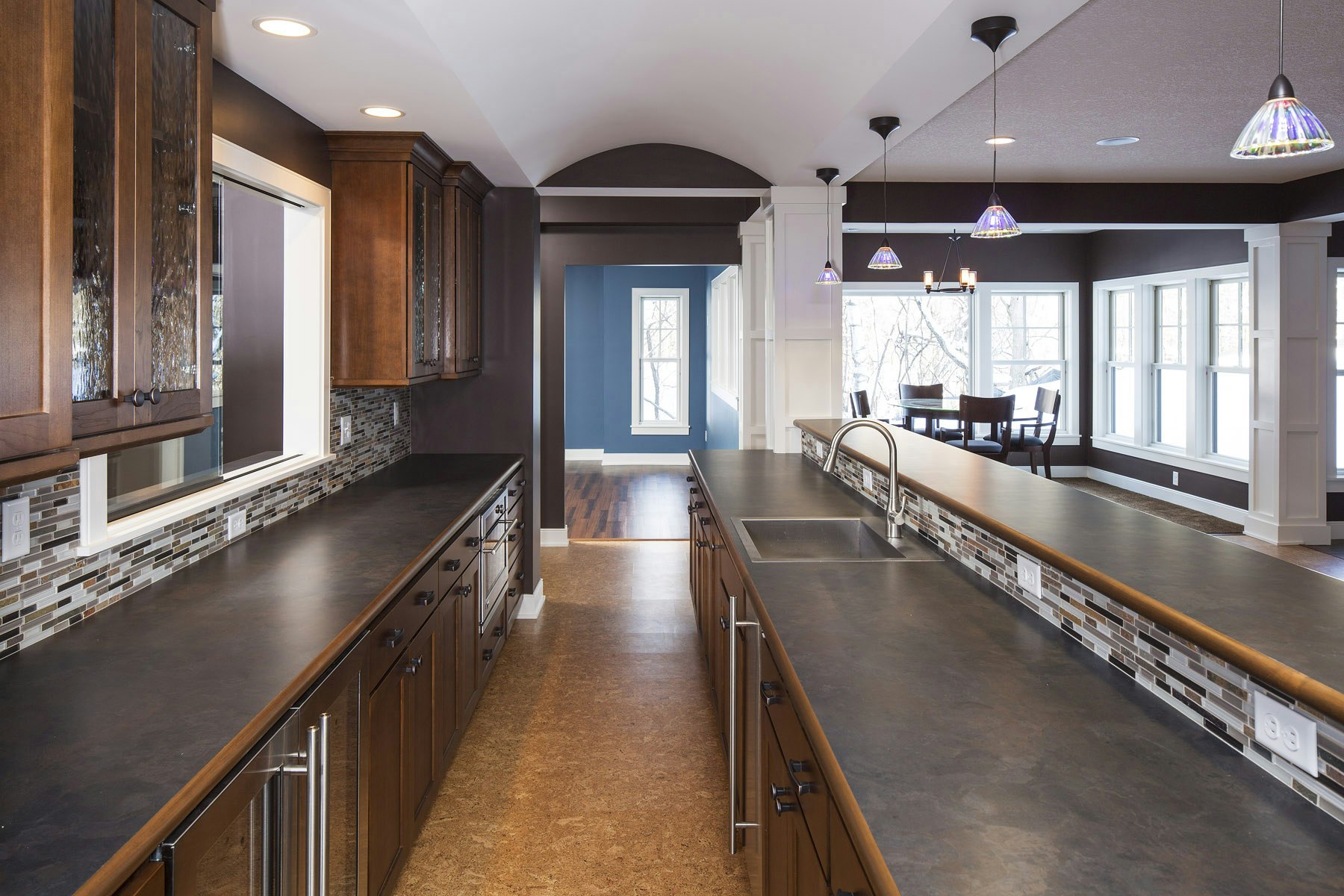 Kitchens cabinets gallery photo featuring a Lancaster, Maple, Harvest finished product.