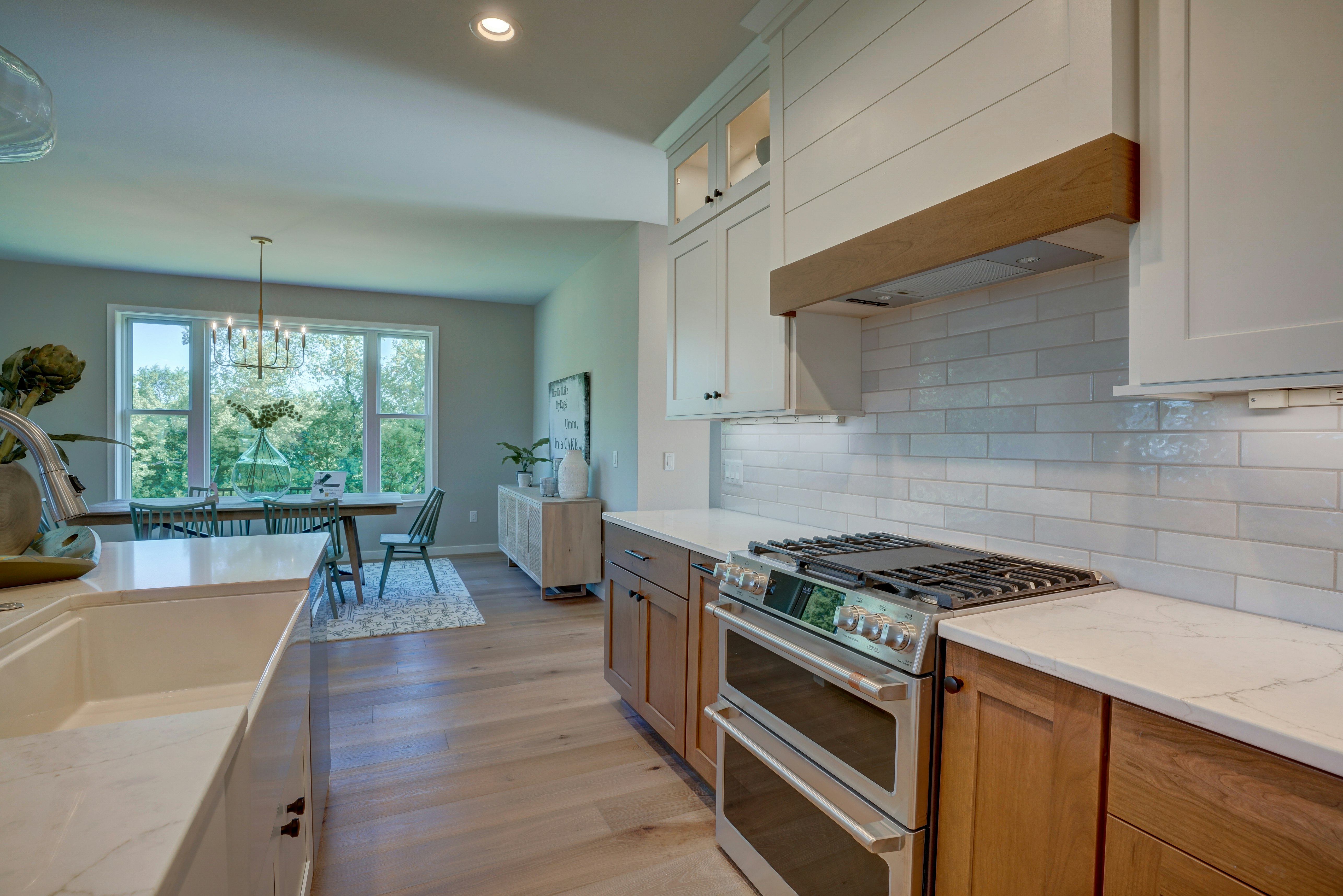 Kitchens cabinets gallery photo featuring a Lexington, Maple, Wheat + Serenity finished product.