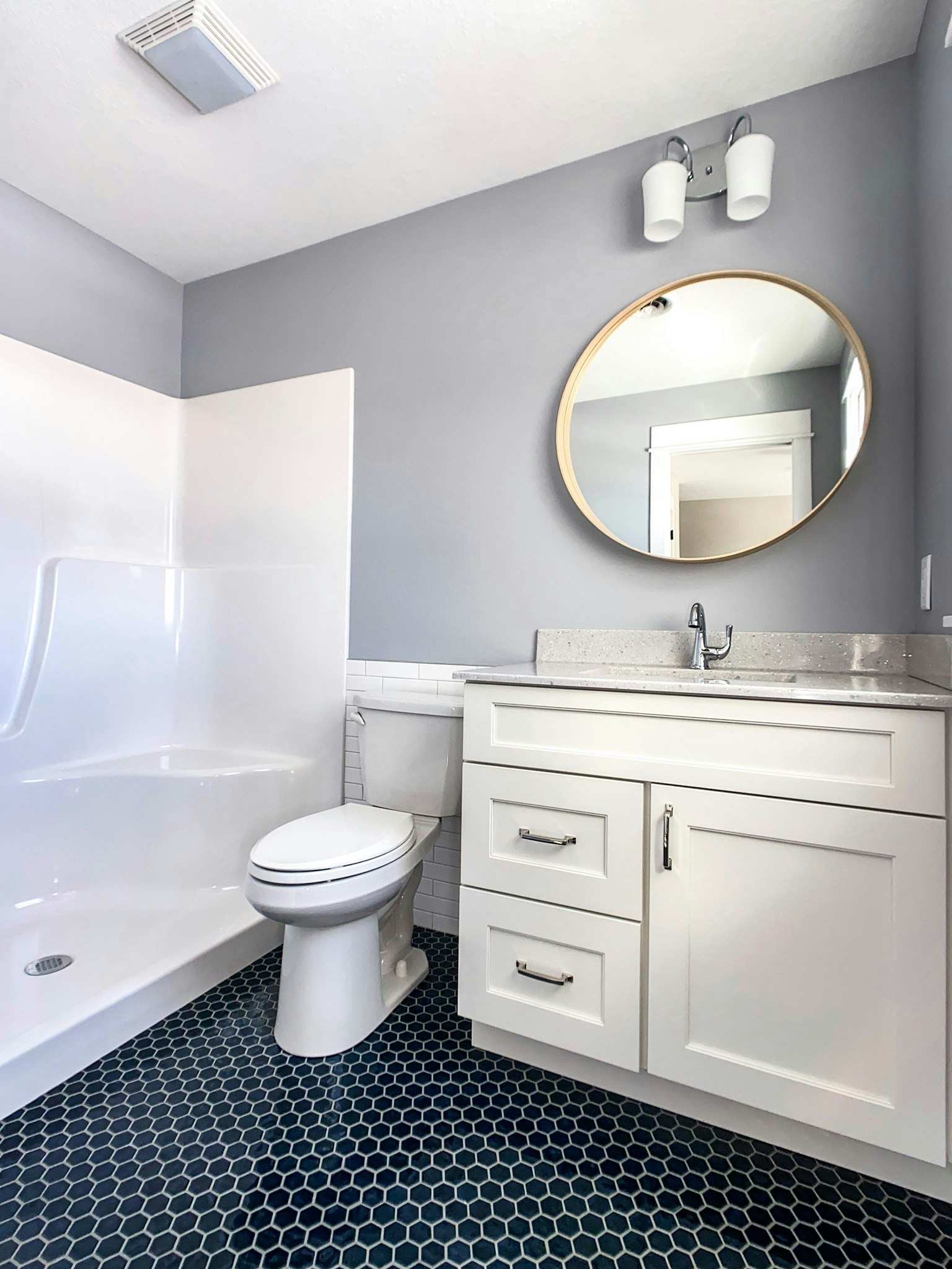 Bathrooms cabinets gallery photo featuring a Dawson, Maple, Lily finished product.