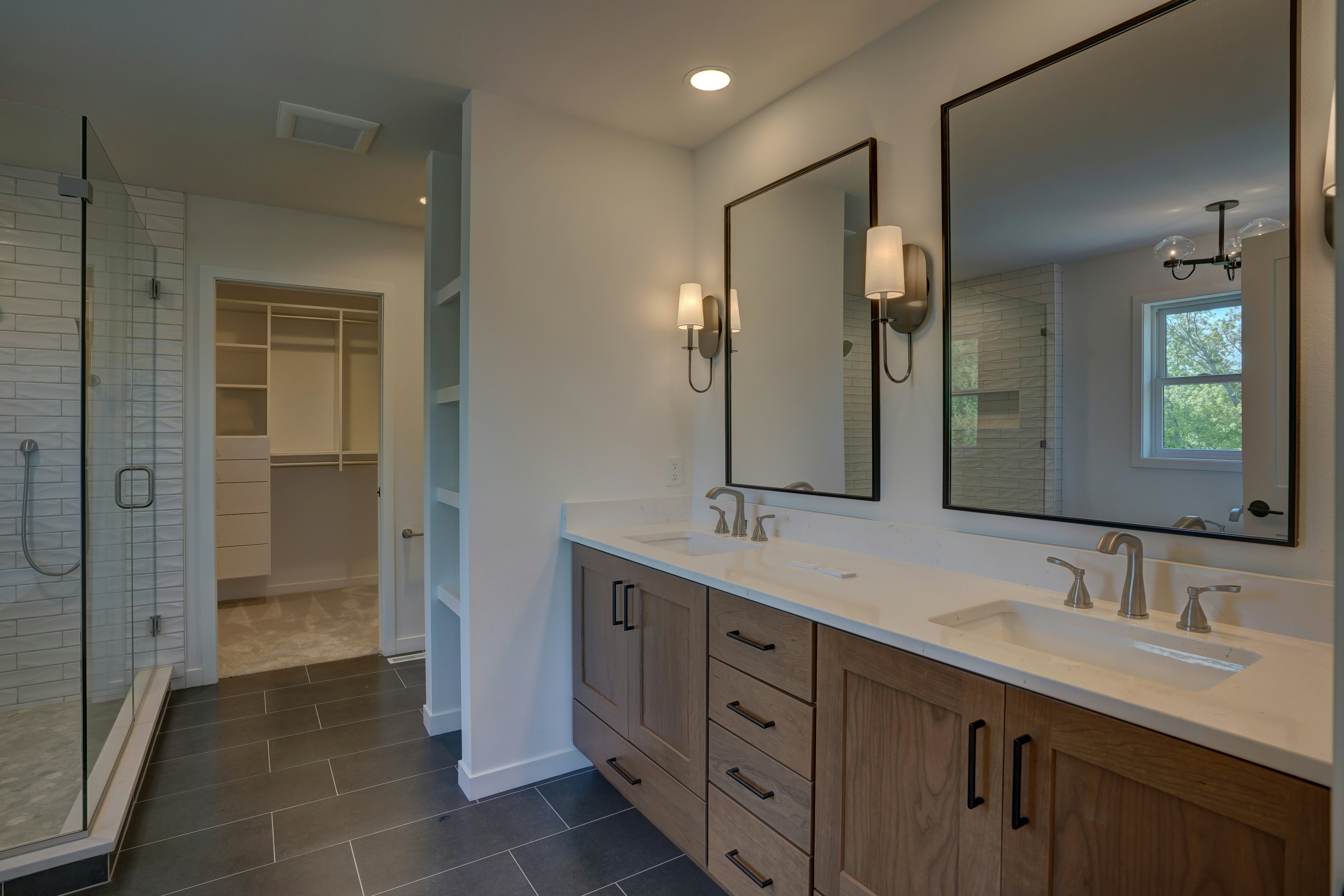 Bathrooms cabinets gallery photo featuring a Lexington, Maple, Wheat finished product.