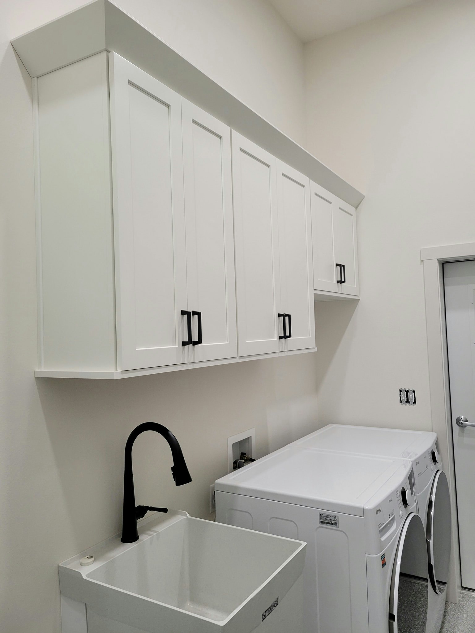 Other Rooms cabinets gallery photo featuring a Lancaster, Maple, White Ice finished product.