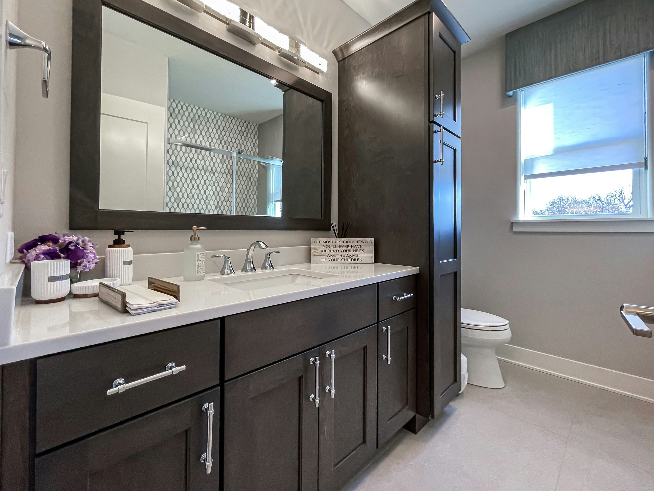 Bathrooms cabinets gallery photo featuring a Dawson, Maple, Graphite finished product.