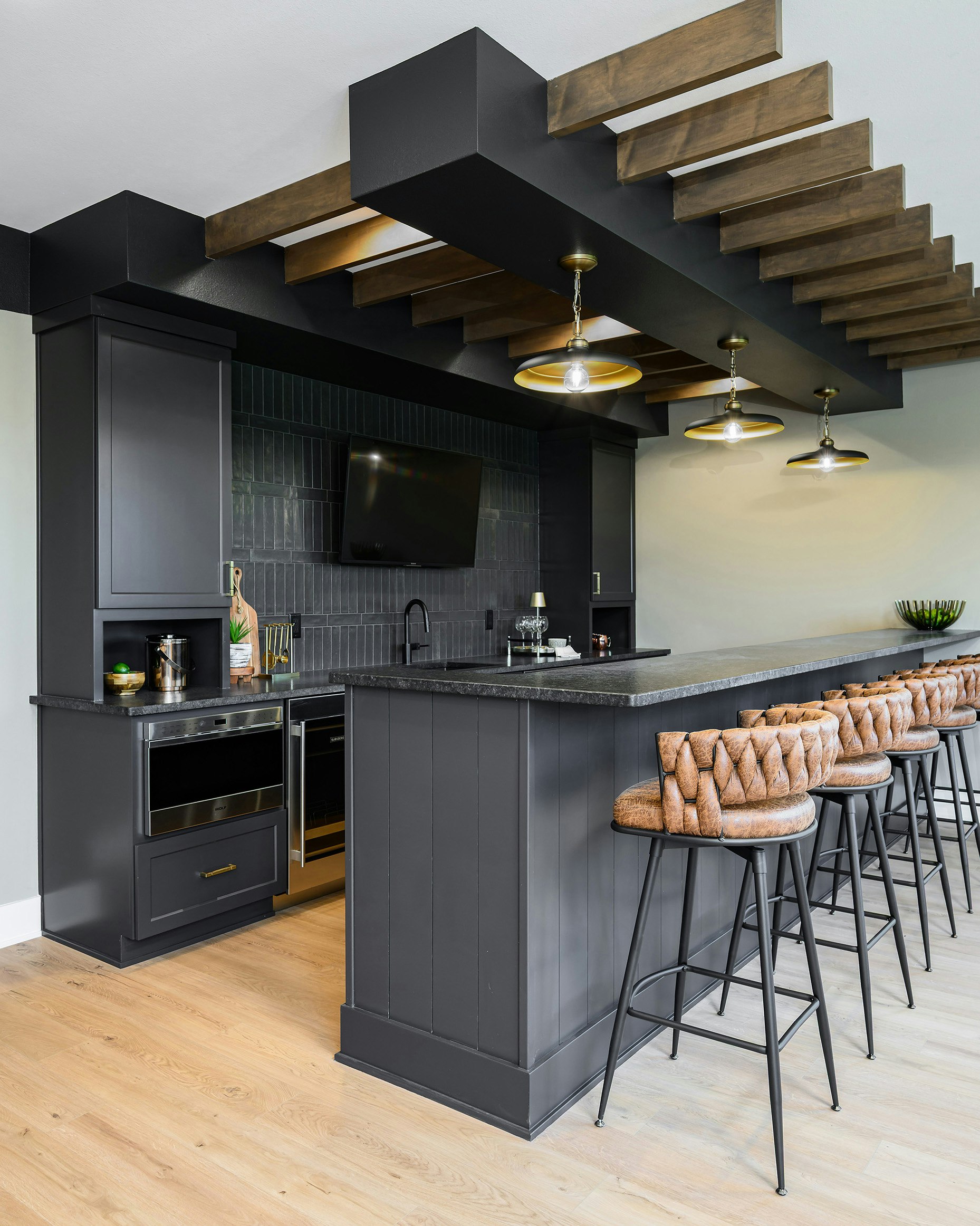 Other Rooms cabinets gallery photo featuring a Lancaster, Painted Maple, Kettle finished product.