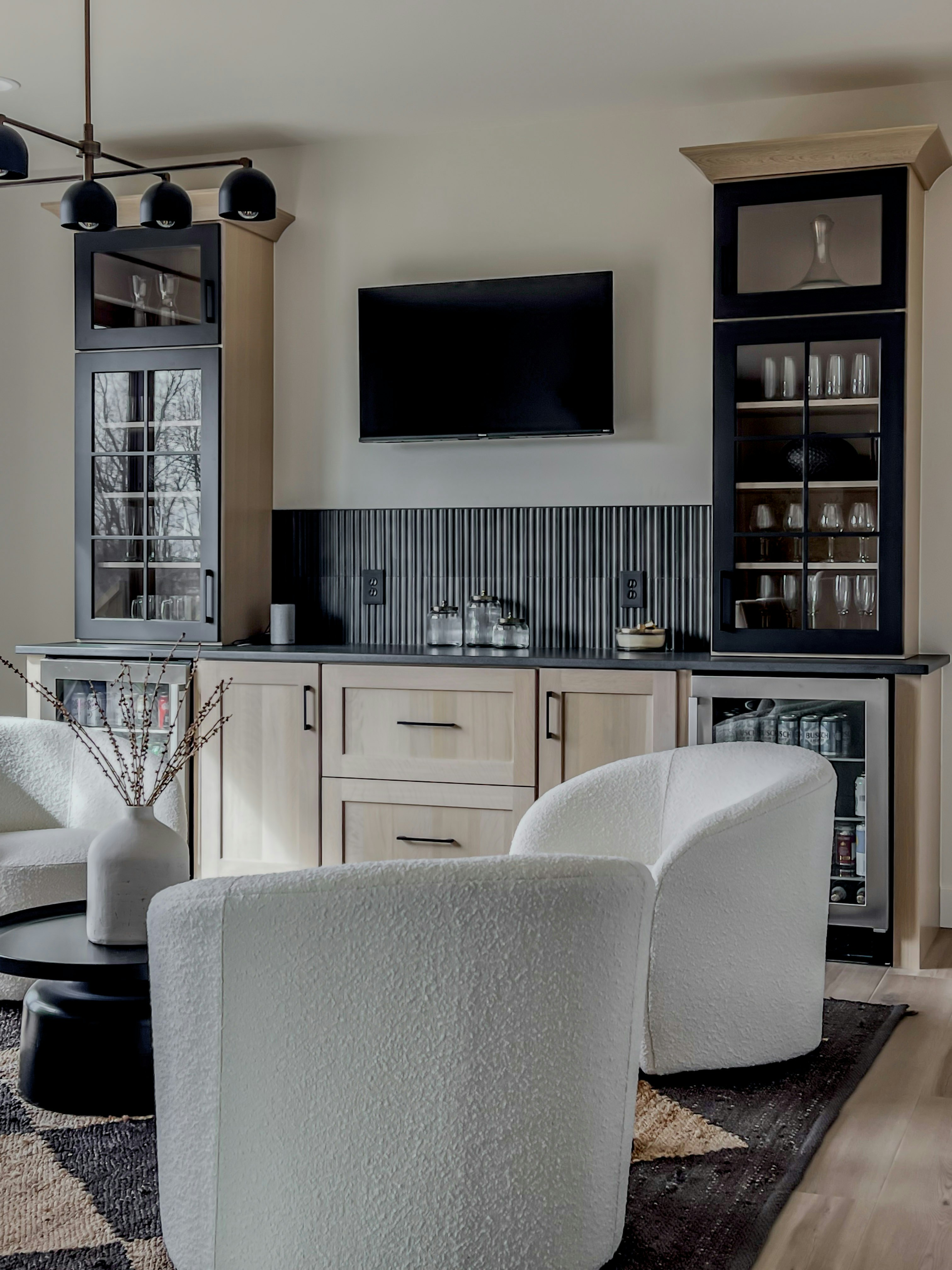 Other Rooms cabinets gallery photo featuring a Lincoln, Maple + Quartersawn White Oak, Kettle + Dune finished product.
