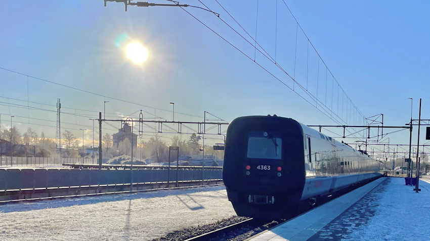 Öresundståg i vinterlandskap. Foto: Öresundståg Öresundståg i vinterlandskap. Foto: Öresundståg